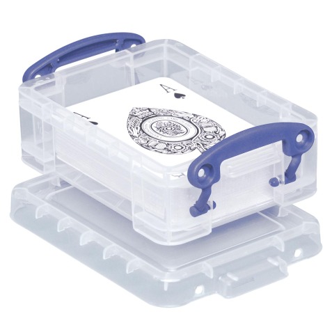 Really Useful Box porte-cartes de visite 0,2 l, transparent