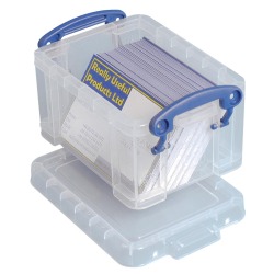 Really Useful Box porte-cartes de visite 0,3 l, transparent