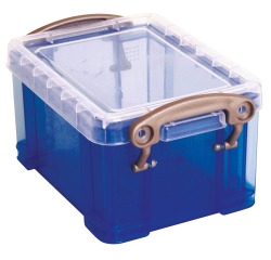 Really Useful Box visitekaarthouder 0,3 liter, transparant blauw