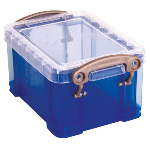 Really Useful Box visitekaarthouder 0,3 liter, transparant blauw