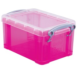 Really Useful Box 0,7 litres, rose vif transparent