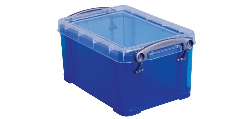 Really Useful Box 0.7 liters, transparent blue