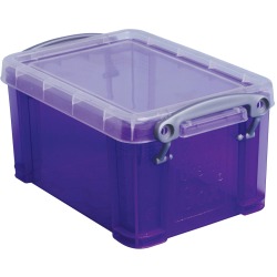 Really Useful Box 0,7 liter, transparant paars