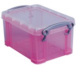 Really Useful Box 0,7 Liter, transparent rosa