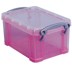 Really Useful Box 0,7 liter, transparant roze