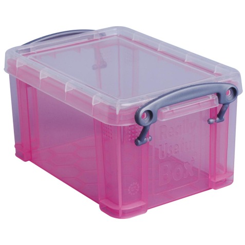 Really Useful Box 0,7 litres, rose transparent