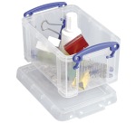 Boîte de rangement Really Useful 0,7 litre 710x440x230mm transparent bleu