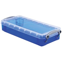 Really Useful Box 0,55 L bleu transparent