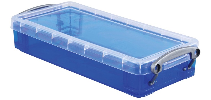 Really Useful Box 0,55 L bleu transparent