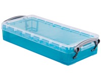 Really Useful Box 0,55 liter, transparant helblauw