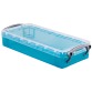 Really Useful Box 0,55 litres, transparent bleu vif