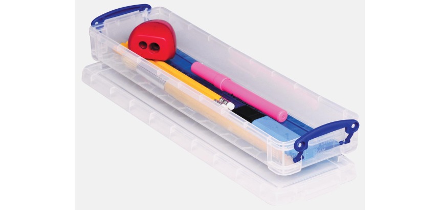 Really Useful Aufbewahrungsbox 0,8 Liter 355x100x40mm transparent weiß
