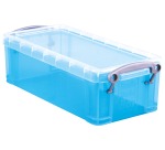 Really Useful Box 0,9 litres, bleu vif transparent