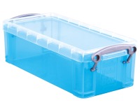 Really Useful Box 0,9 liter, transparant helblauw