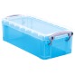 Really Useful Box 0,9 litres, bleu vif transparent