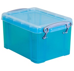 Really Useful Box opbergdoos 1,6 liter, transparant helblauw