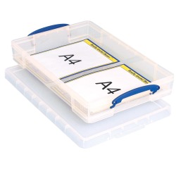 Boîte de rangement Really Useful 10 litres 520x340x85mm transparent blanc
