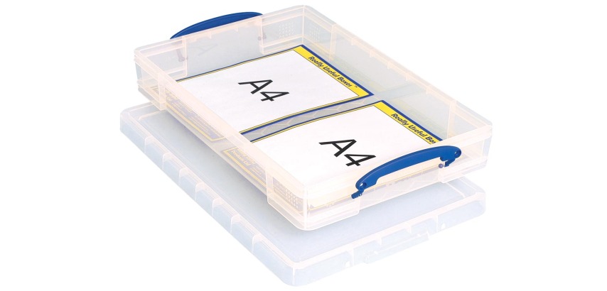 Really Useful Aufbewahrungsbox 10 Liter 520x340x85mm transparent weiß