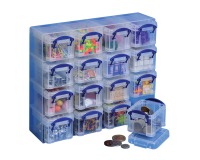 Opbergbox Really Useful 16x 0.14 liter 280x224x65 mm transparant wit
