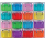 Really Useful Box cube mural, avec 16 boîtes de 0,14 l, multicolor