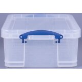 Really Useful Box 18 l, transparent, emballé individuellement en carton