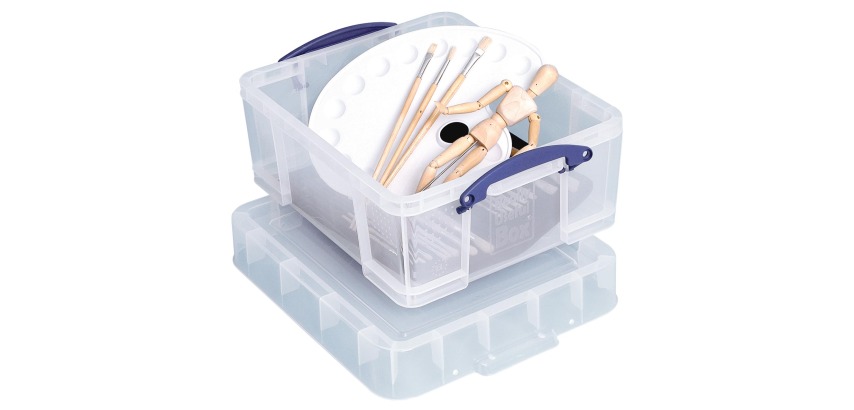 Really Useful Box 18 Litre XL Storage Box, Clear