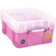 Really Useful Box boîte de rangement 18 litres XL, rose transparent