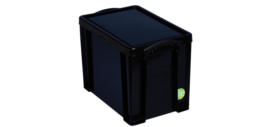 Really Useful Box 19-liter storage box, recycled, black