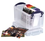 Boîte de rangement Really Useful 2,1 litres 240x130x125mm transparent blanc
