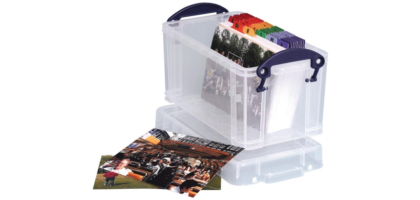 Boîte de rangement Really Useful 2,1 litres 240x130x125mm transparent blanc