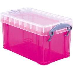 Really Useful Box opbergdoos 2,1 liter, transparant roze