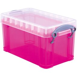 Really Useful Box boîte de rangement 2,1 litres, rose transparent