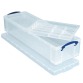 Really Useful Box boîte de rangement 22 litres avec 2 diviseurs, transparent