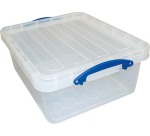 Really Useful Box storage box 23.5 L, stackable, transparent