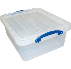 Really Useful Box boîte de rangement 23,5 l, emboîtable, transparent