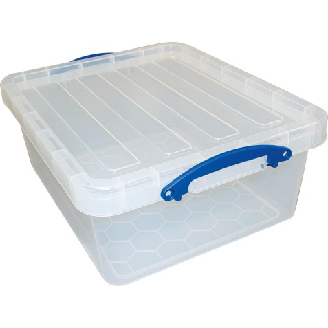 Really Useful Box boîte de rangement 23,5 l, emboîtable, transparent