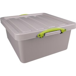 Really Useful Box Recycled boîte de rangement 31,5 l, emboîtable, gris