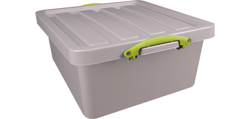 Really Useful Box Recycled storage box 31.5 l, stackable, grey