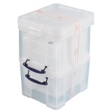 Really Useful Box 35 l, transparent, paquet de 3 boîtes