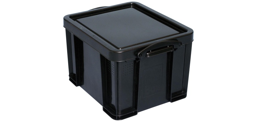 Really Useful Box storage box 35 L, recycled, black