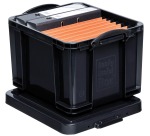 Really Useful Box storage box 35 L, recycled, black