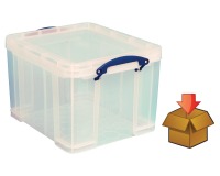 Really Useful Box 35 liter, transparant, per stuk verpakt in karton
