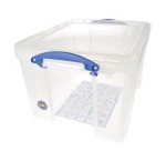 Really Useful Box 35 l, transparent, individually packed in cardboard