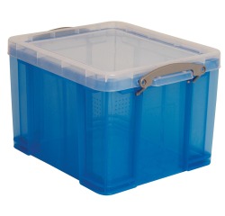 Opbergbox Really Useful 35 liter 480x390x310 mm transparant blauw