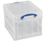 Really Useful Box storage box 35 liters foldable, transparent