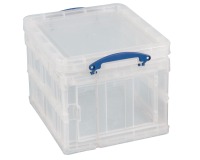 Really Useful Box faltbare Aufbewahrungsbox 35 Liter, transparent