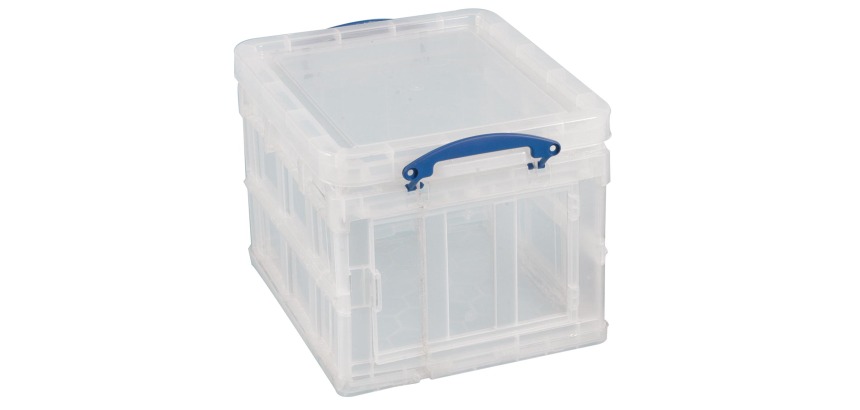 Really Useful Box storage box 35 liters foldable, transparent