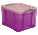 Really Useful Box boîte de rangemen 35 litres, pourpre transparent