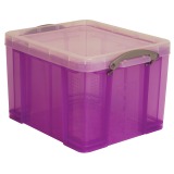 Really Useful Box storage box 35 liters, translucent purple