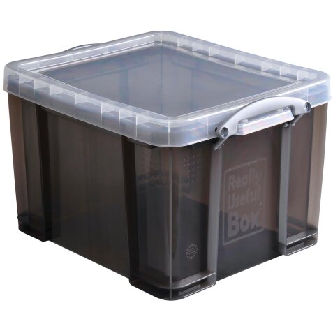Really Useful Box opbergdoos 35 liter, transparant gerookt